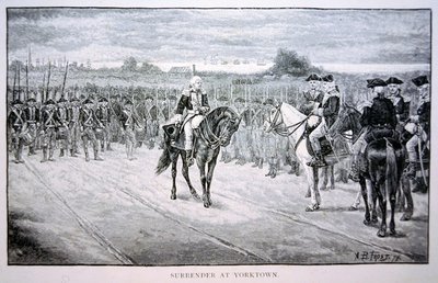 Lord Cornwallis Surrenders to George Washington at Yorktown by Arthur Burdett Frost