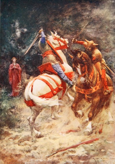 The Knight of the Swan by Arthur C. (after) Michael