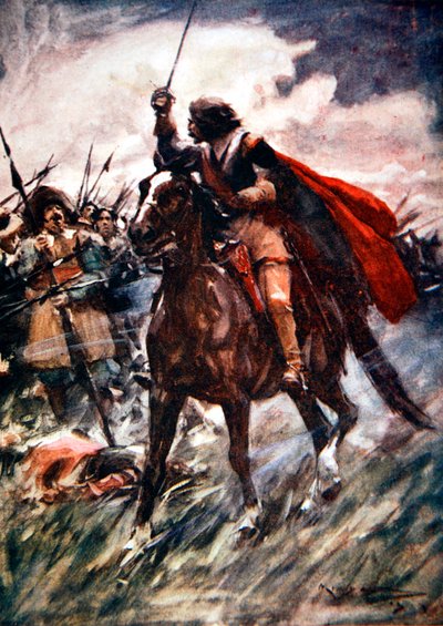 Albrecht von Wallenstein at the Battle of Lutzen by Arthur C Michael