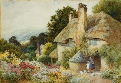 A Cottage at Selworthy, near Minehead by Arthur Claude Strachan
