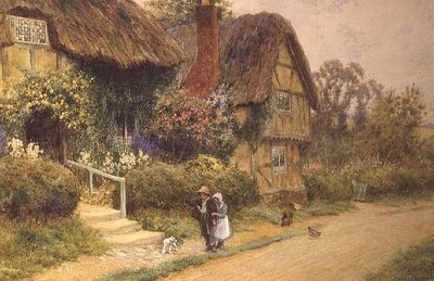 The Thatched Cottage by Arthur Claude Strachan