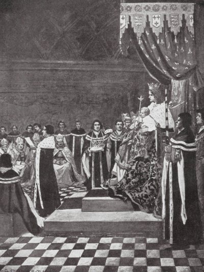 Henry VI Opening Parliament with His Mother by Arthur David (after) McCormick