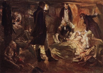 Nelson dying in the cock-pit of the Victory by Arthur David McCormick