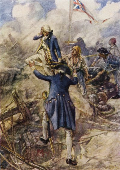Nelson loses an eye at Calvi by Arthur David McCormick