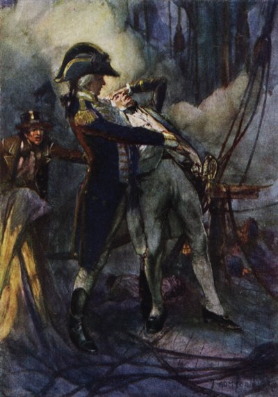 Nelson severely wounded at the Nile, Captain Berry caught him in his arms as he was falling by Arthur David McCormick