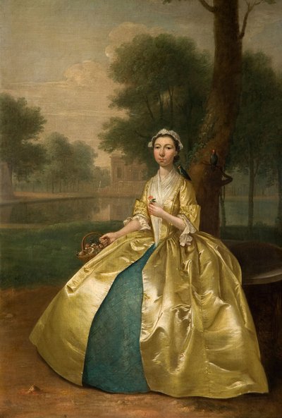Portrait of a Woman in Gold by Arthur Devis
