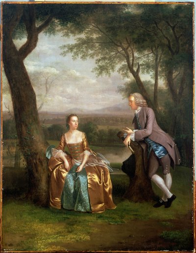 Portrait of a Couple, possibly Daniel and Mary Swaine of Leverington Hall, Isle of Ely, Cambridgeshire, c.1753 by Arthur Devis