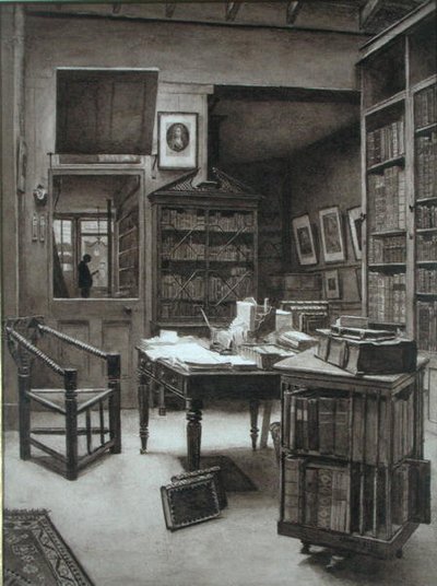 The Interior of a Bookshop by Arthur Ellis