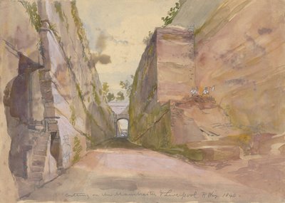 Cutting on the Manchester and Liverpool Railway by Arthur Fitzwilliam Tait