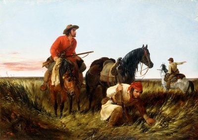 Trappers Following the Trail: At Fault by Arthur Fitzwilliam Tait