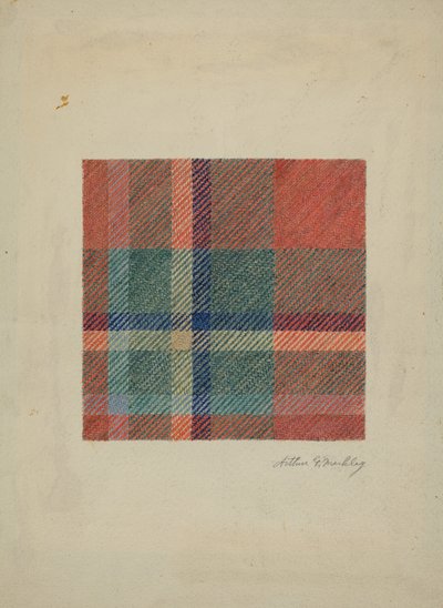 Plaid Woolen Blanket by Arthur G. Merkley