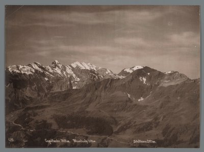 View of the Gspaltenhorn, the Blüemlisalp and the Schilthorn in the Bernese Alps (Panorama of the Jungfrau Range) by Arthur Gabler
