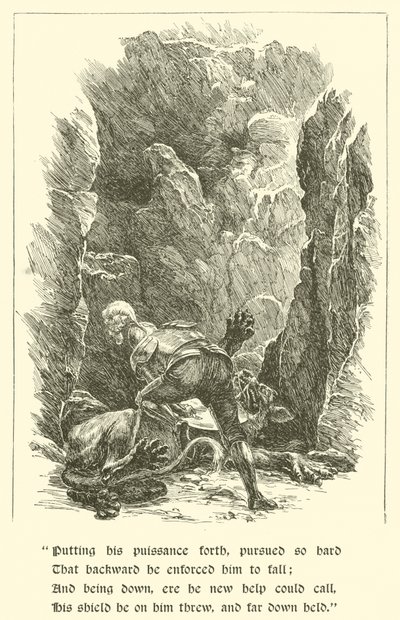 Sir Calidore, Knight Of Courtesy, Beast With A Thousand Tongues by Arthur George Walker
