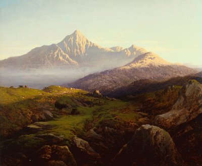 Highland Cattle in a Mountainous Landscape by Arthur Gilbert