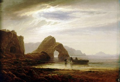 Moonlight at Giltar Point, Near Tenby, England, by Arthur Gilbert by Arthur Gilbert
