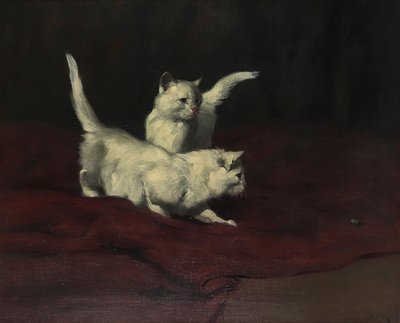 Kittens Watching a Beetle by Arthur Heyer