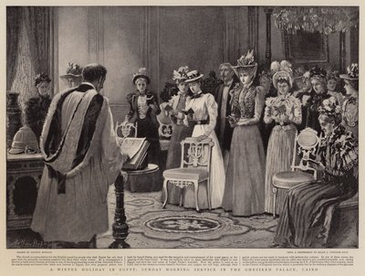 A Winter Holiday in Egypt, Sunday Morning Service in the Ghezireh Palace, Cairo by Arthur Hopkins