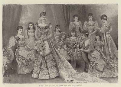HRH the Duchess of York and Her Bridesmaids by Arthur Hopkins