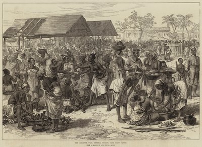 The Ashantee War, General Market, Cape Coast Castle by Arthur Hopkins