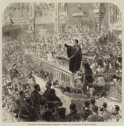 The Easter Volunteer Review at Brighton, Service in the Pavilion on Sunday Morning by Arthur Hopkins