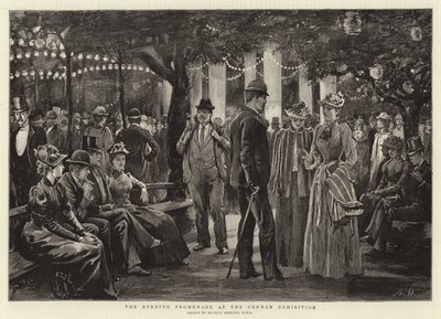 The Evening Promenade at the German Exhibition by Arthur Hopkins