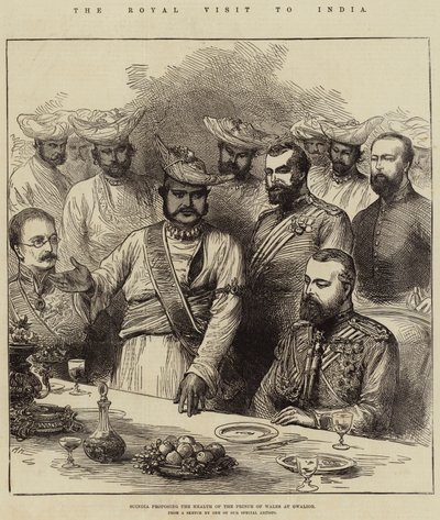 The Royal Visit to India, Scindia Proposing the Health of the Prince of Wales at Gwalior by Arthur Hopkins