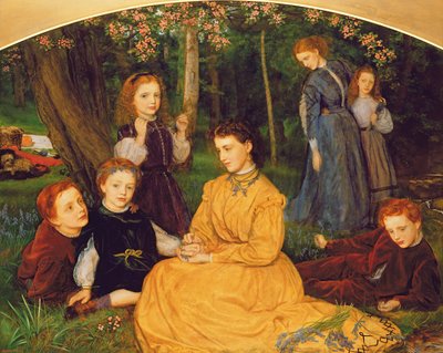 A Birthday Picnic - Portraits of the Children of W.W. Pattinson, Esq. of Felling, Near Gateshead by Arthur Hughes