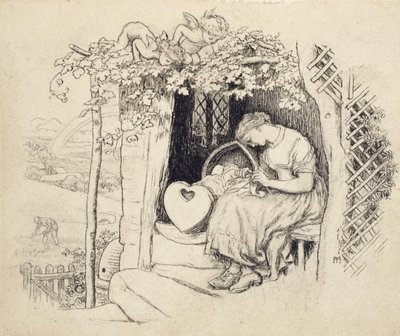 By the Cradle by Arthur Hughes