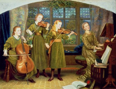 The Home Quartet: Mrs Vernon Lushington and her Children by Arthur Hughes