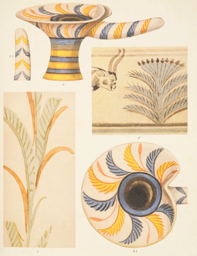 Detail of the pottery decorations from Knossos by Arthur John Evans
