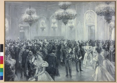 Reception at Court on the Occasion of the Visit of Emperor Wilhelm II in Budapest 1897 by Arthur Lajos Halmi