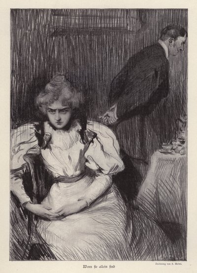 When She is Alone by Arthur Lajos Halmi