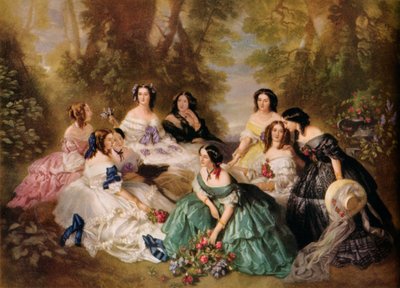 Empress Eugenie surrounded by her ladies in waiting by Arthur Leonard Cox