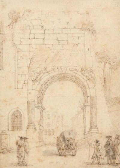 The Arch of Titus from the Forum, Rome by Arthur Pond