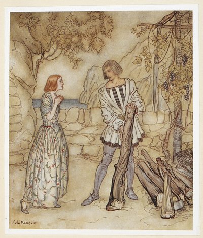 ACT III: Scene I, line 15 Alas, now, pray you, work not so hard by Arthur Rackham