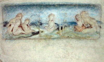 A Child Among Fairies Study for an Oil Painting by Arthur Rackham