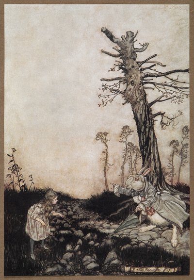 Alice and the White Rabbit by Arthur Rackham