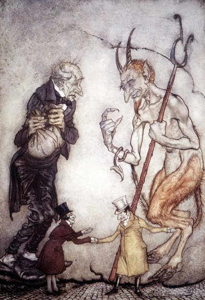 Christmas Tale by Charles Dickens, illustration by Arthur Rackham by Arthur Rackham