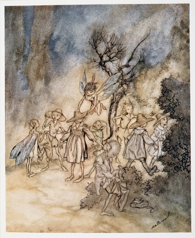 Enter certain reapers, properly habited, illustration from William Shakespeare