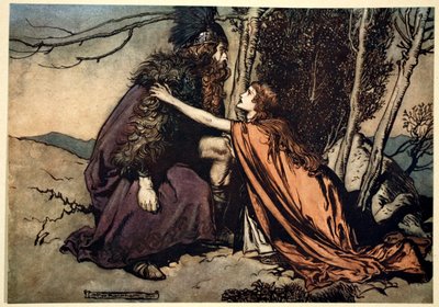Father! Father! Tell me what ails thee With dismay thou art filling thy child! by Arthur Rackham