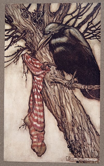 For years he had been quietly filling his stockings, from Peter Pan in Kensington Gardens by J.M. Barrie, pub. 1906 by Arthur Rackham