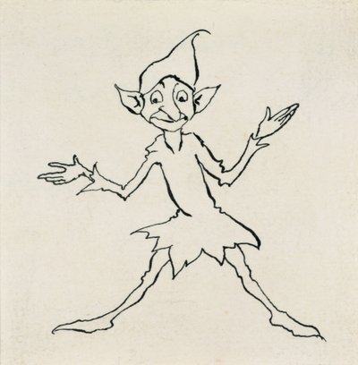 Good evening! said Lukoje, illustration from Hans Christian Andersen