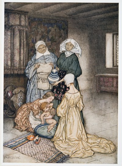 Had I not four or five women once that tended me? illustration from William Shakespeare