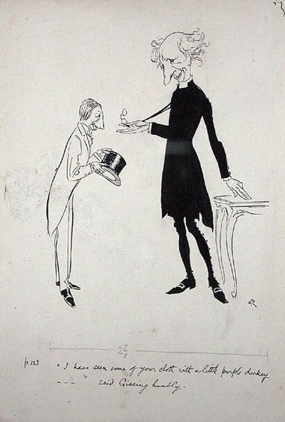 I have seen some of your cloth with a little purple dickey...said Gissing Humbly, illustration from 