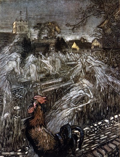 Illustration for The Dream of a Summer Night by William Shakespeare by Arthur Rackham