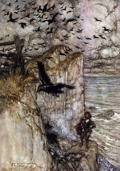 Illustration by Arthur Rackham for A Midsummer Night