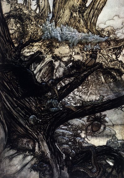 Illustration for The Dream of a Summer Night by William Shakespeare by Arthur Rackham