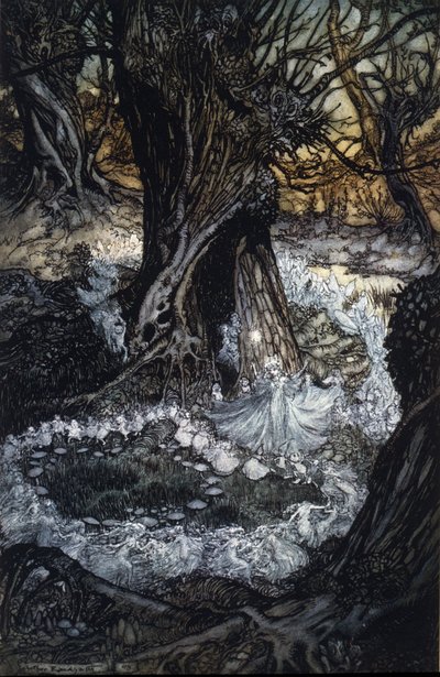 Illustration by Arthur Rackham for A Midsummer Night