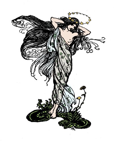 Illustration for The Dream of a Summer Night by William Shakespeare by Arthur Rackham