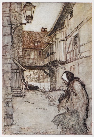 Illustration from The Straw, the Coal, and the Bean by Arthur Rackham